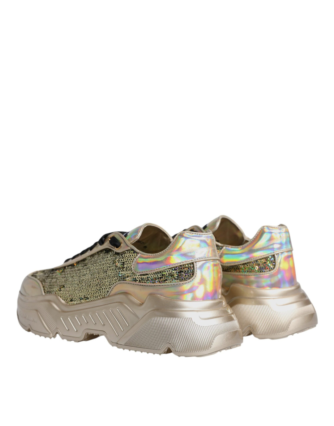 Dolce &amp; Gabbana Sample Sale Dolce &amp; Gabbana Gold Sequin Iridiscent Daymaster Sneakers Shoes - | Designer outlet