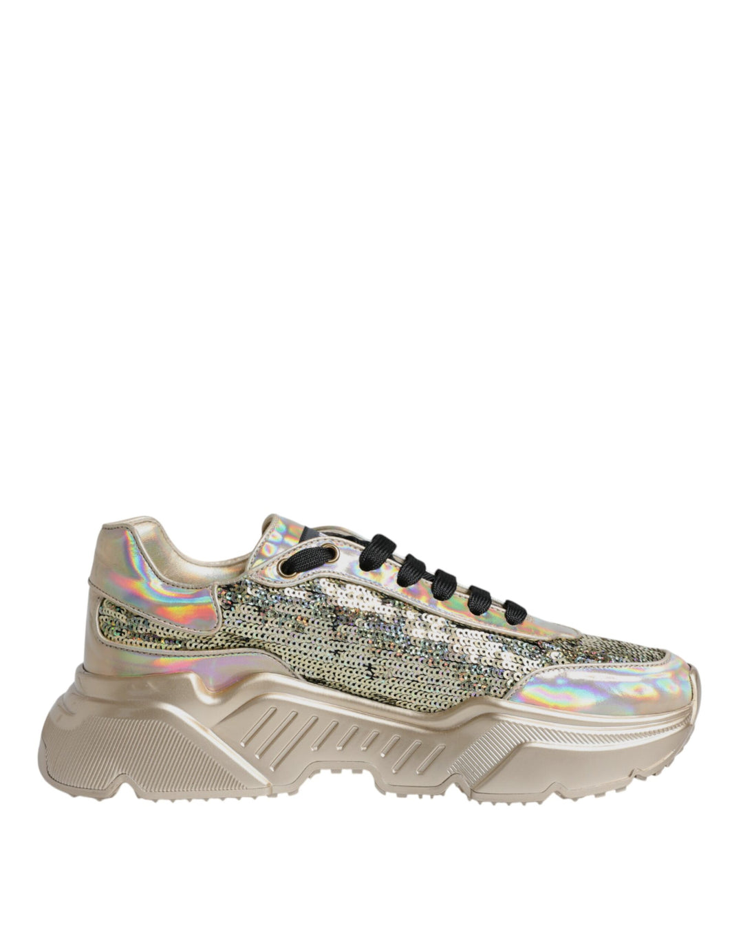 Dolce &amp; Gabbana Sample Sale Dolce &amp; Gabbana Gold Sequin Iridiscent Daymaster Sneakers Shoes - | Designer outlet