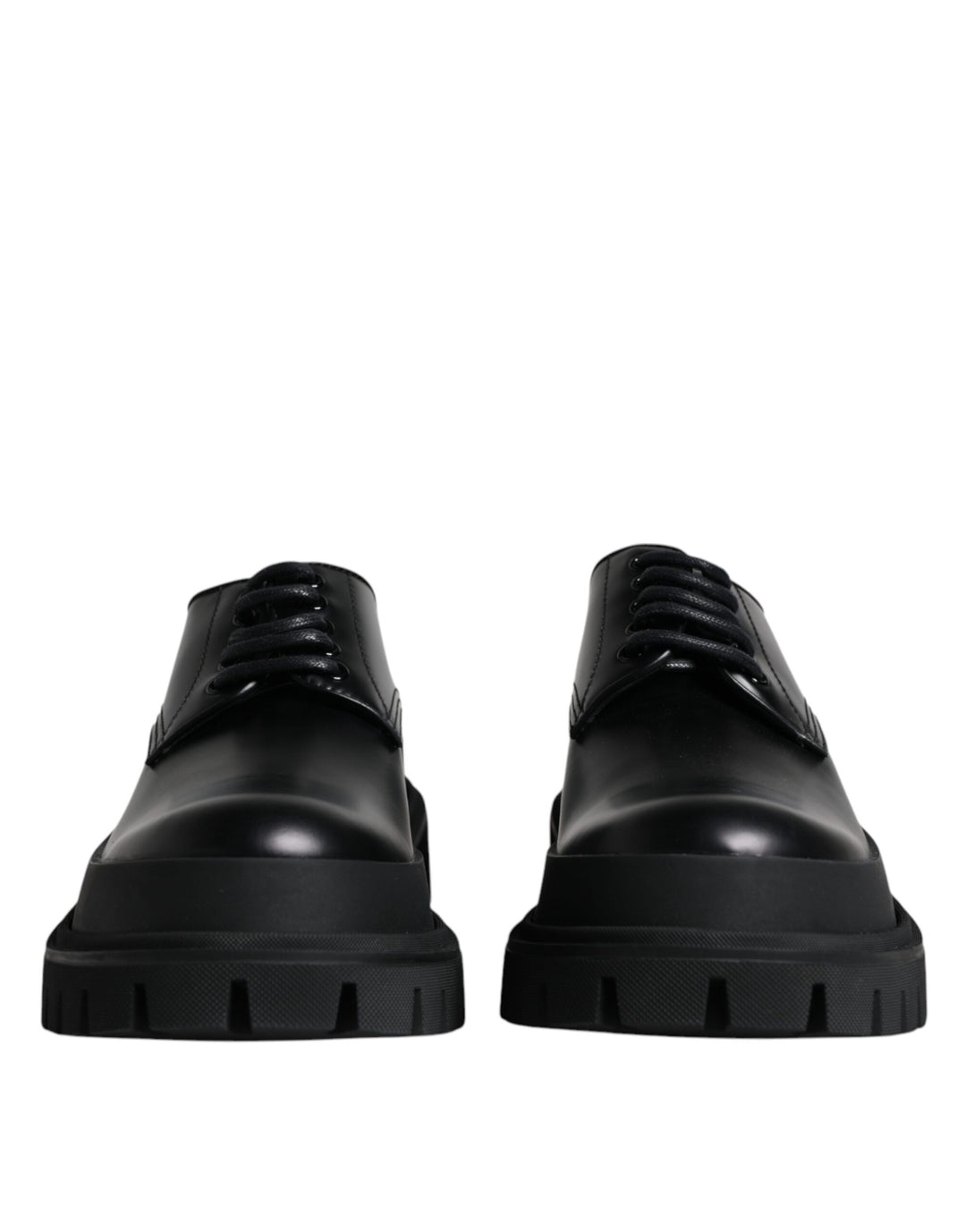 Dolce &amp; Gabbana Sample Sale Dolce &amp; Gabbana Black Leather Lace Up Trekking Dress Shoes - | Designer outlet