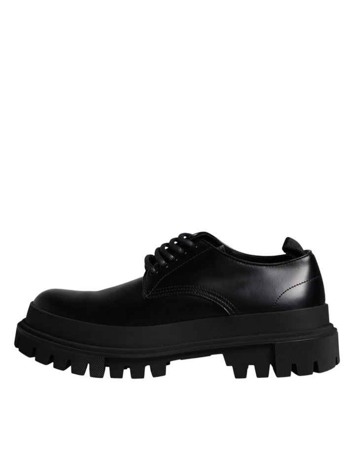 Dolce &amp; Gabbana Sample Sale Dolce &amp; Gabbana Black Leather Lace Up Trekking Dress Shoes - | Designer outlet