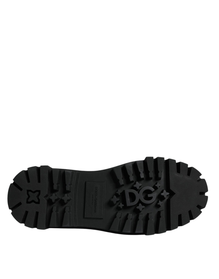 Dolce &amp; Gabbana Sample Sale Dolce &amp; Gabbana Black Leather Lace Up Trekking Dress Shoes - | Designer outlet