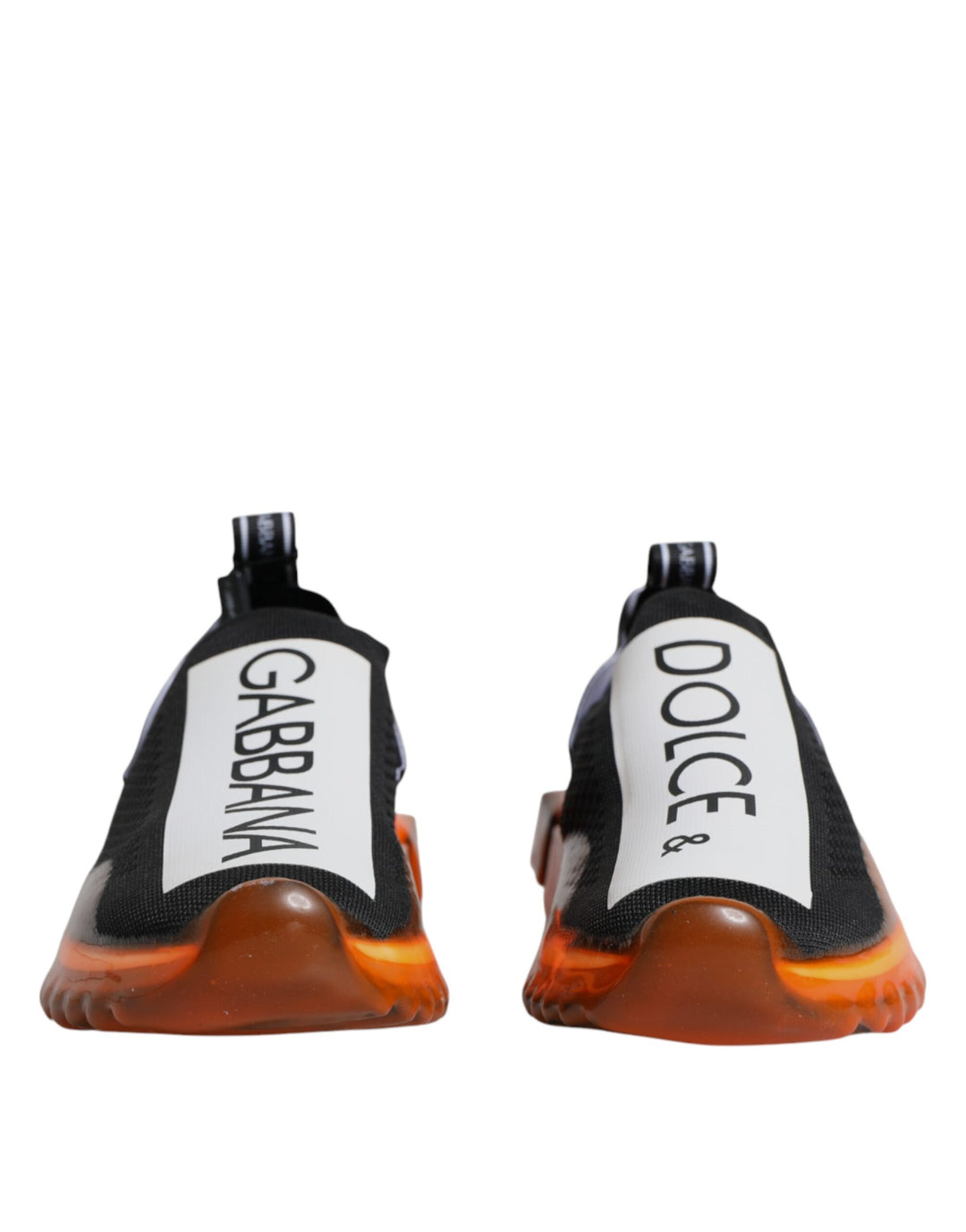 Dolce &amp; Gabbana Sample Sale Dolce &amp; Gabbana Black Orange Sorrento Slip On Sneakers Shoes - | Designer outlet