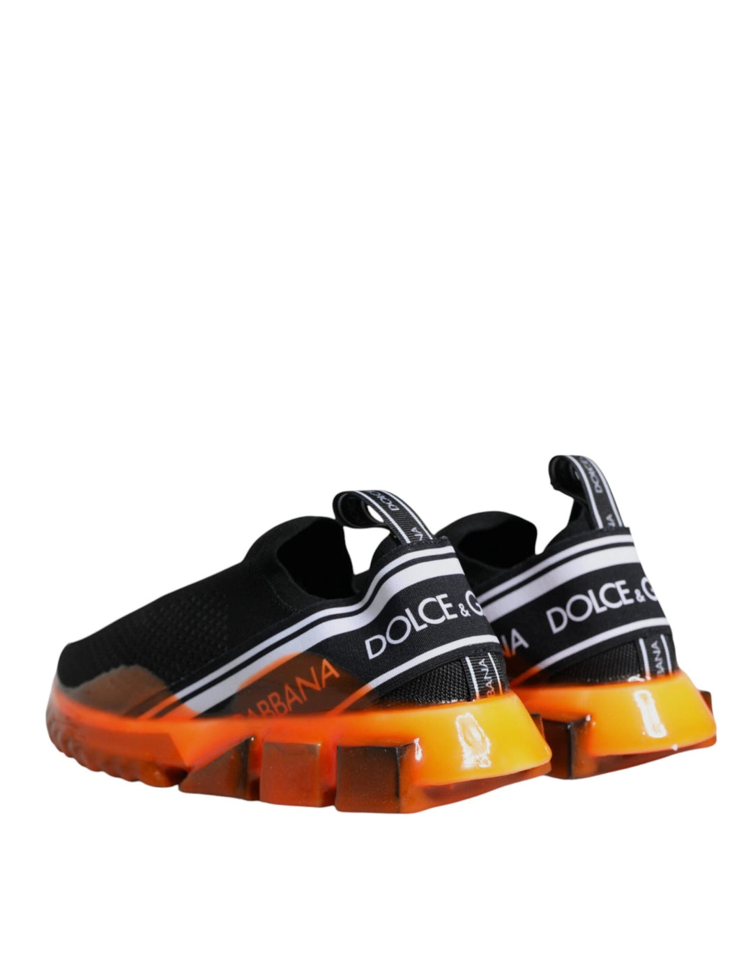 Dolce &amp; Gabbana Sample Sale Dolce &amp; Gabbana Black Orange Sorrento Slip On Sneakers Shoes - | Designer outlet
