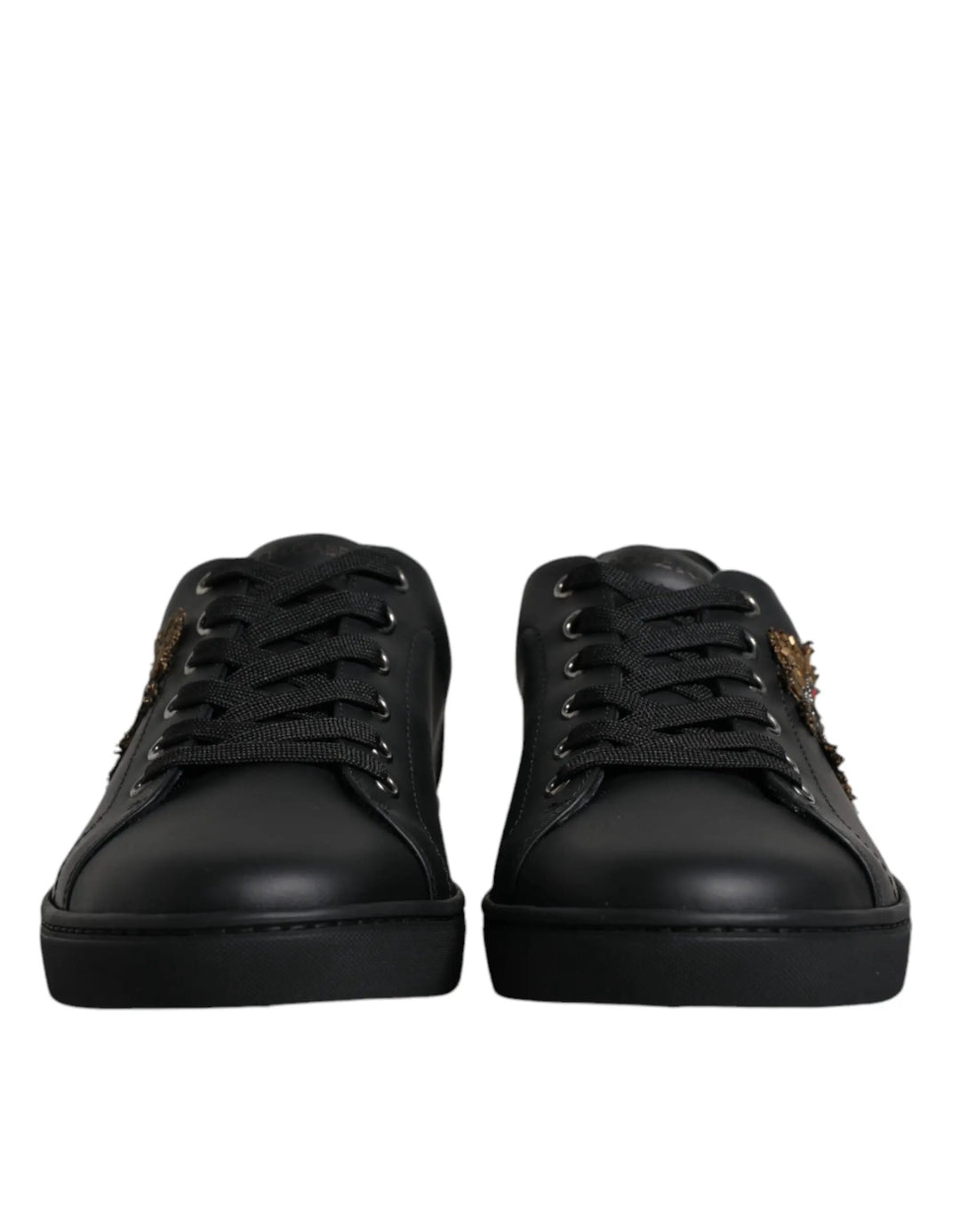 Dolce &amp; Gabbana Black London Sacred Heart Men Sneakers Shoes