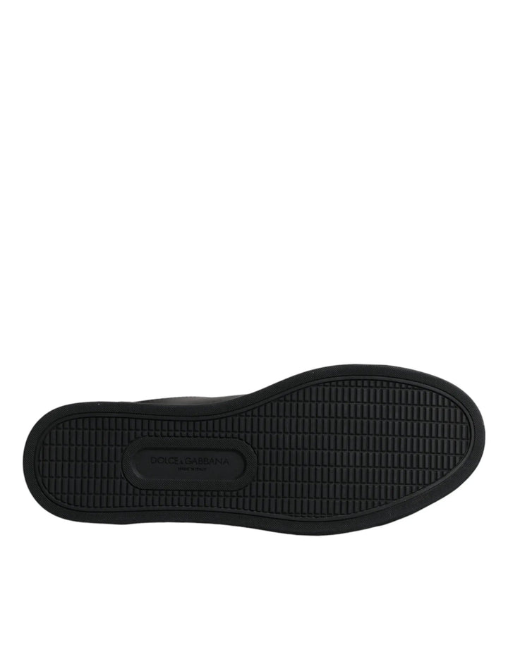 Dolce &amp; Gabbana Black London Sacred Heart Men Sneakers Shoes