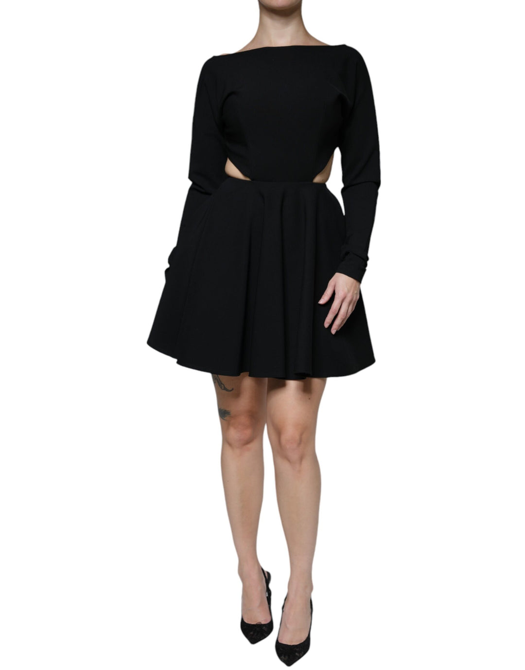 Dolce and Gabbana Black Viscose Cut Out A-Line Mini Dress | Designer Fashion outlet | Authentic Dresses on sale Ask Me Wear Dolce and Gabbana Black Viscose Cut Out A-Line Mini Dress | Designer Fashion outlet | Authentic Dresses on sale Ask Me Wear