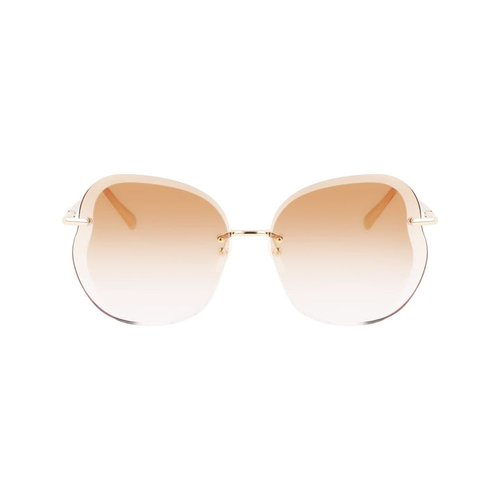 Longchamp Gold Metal Sunglasses