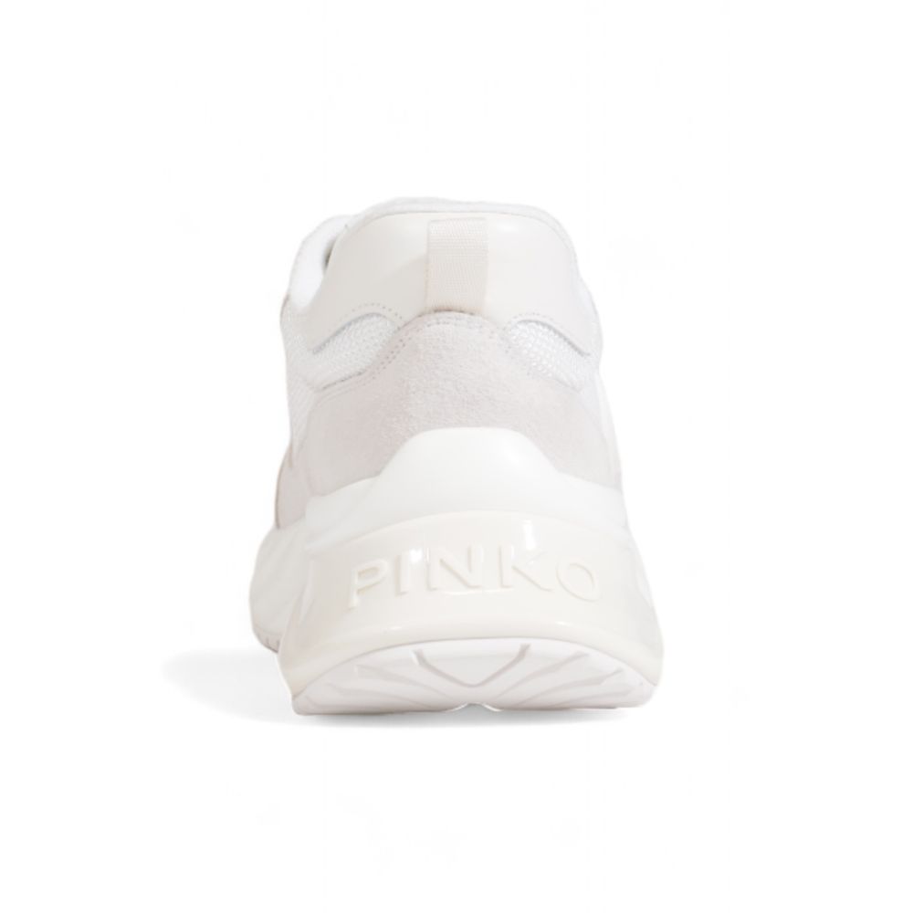 PINKO White Fabric Sneaker