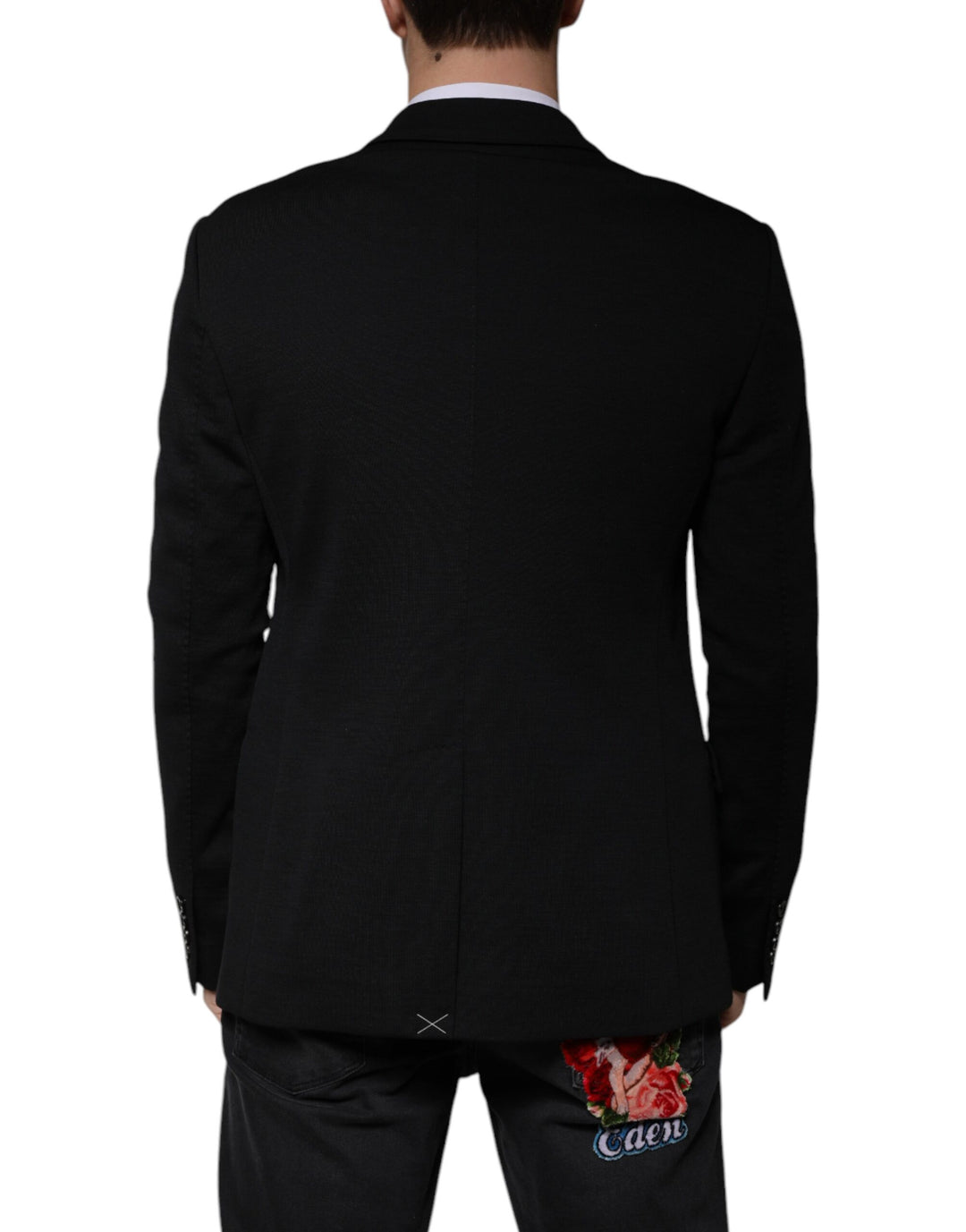 Dolce & Gabbana Black Wool Single Breasted Formal Blazer