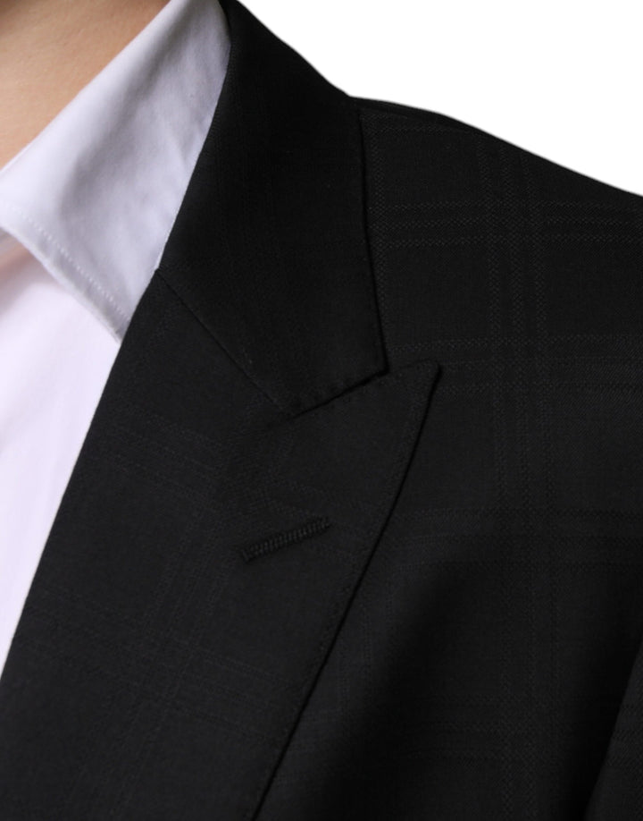 Dolce & Gabbana Black Wool Single Breasted Formal Suit