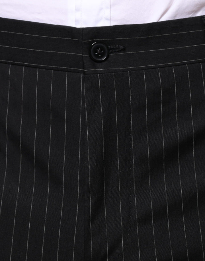 Dolce & Gabbana Black Stripe Single Breasted Formal Suit