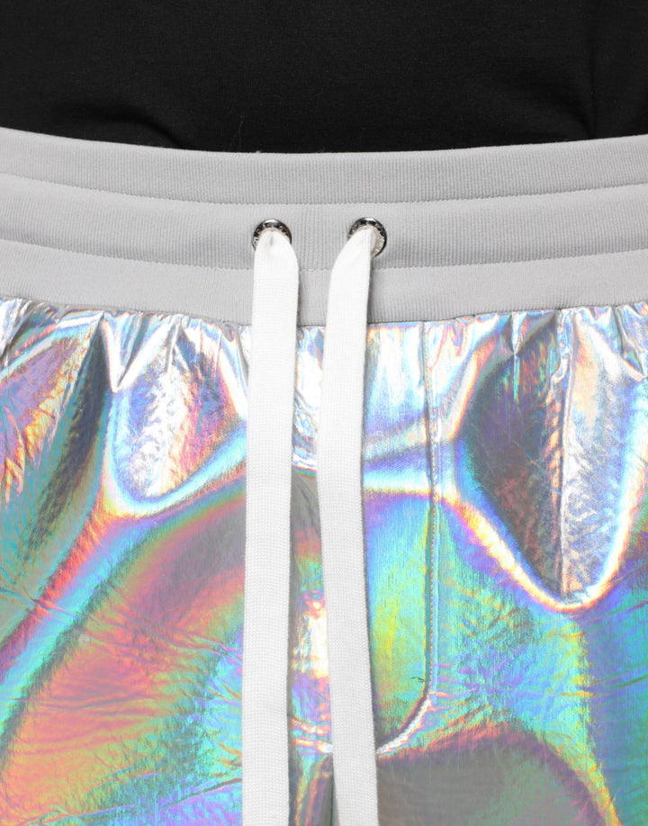Dolce &amp; Gabbana Sample Sale Dolce &amp; Gabbana Silver Iridescent Men Jogger Sweatpants Pants - | Designer outlet