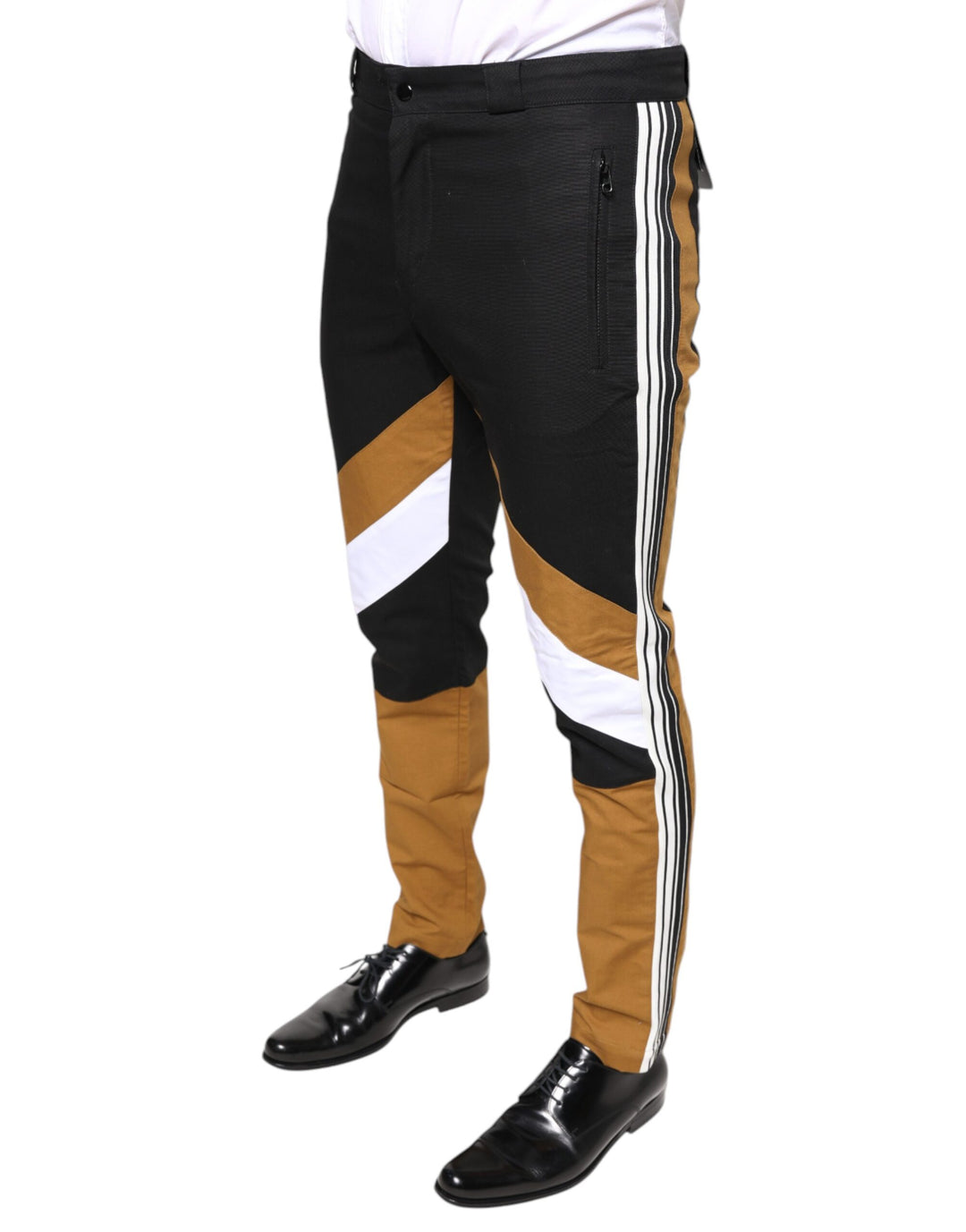 Dolce &amp; Gabbana Sample Sale Dolce &amp; Gabbana Multicolor Stripe Skinny Cotton Pants - | Designer outlet