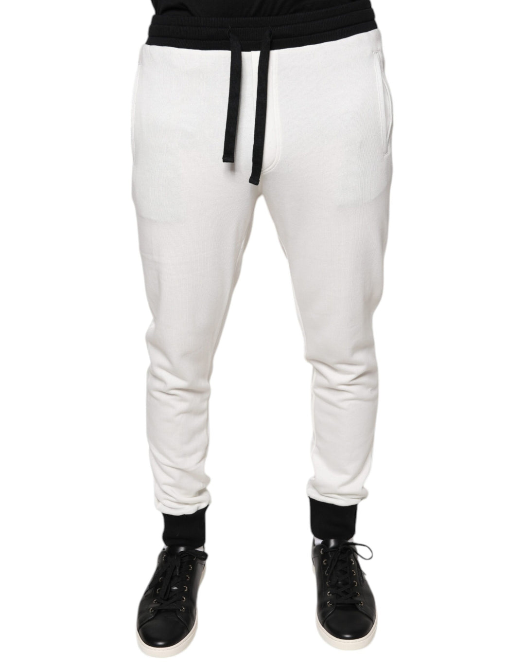 Dolce &amp; Gabbana White Cotton Slim Men Jogger Sweatpants Pants by Dolce &amp; Gabbana outlet now on sale
