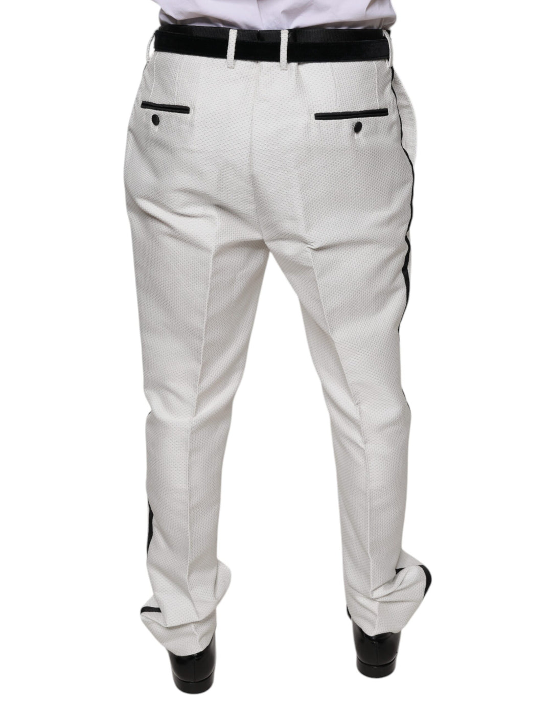 Dolce &amp; Gabbana White Polyester Formal Dress Pants by Dolce &amp; Gabbana outlet now on sale