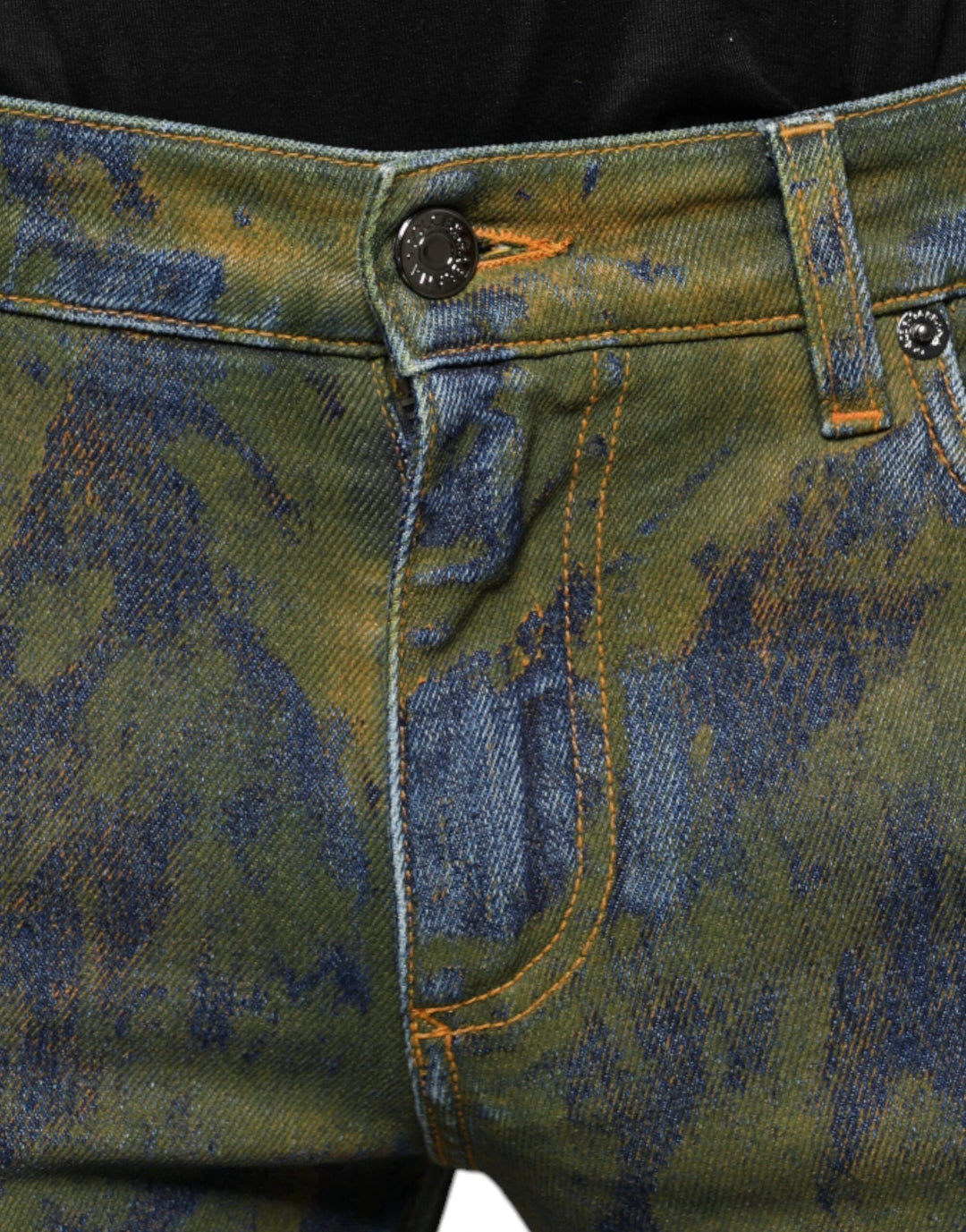 Dolce &amp; Gabbana Blue Cotton Dye Slim Fit Men Denim Jeans by Dolce &amp; Gabbana outlet now on sale