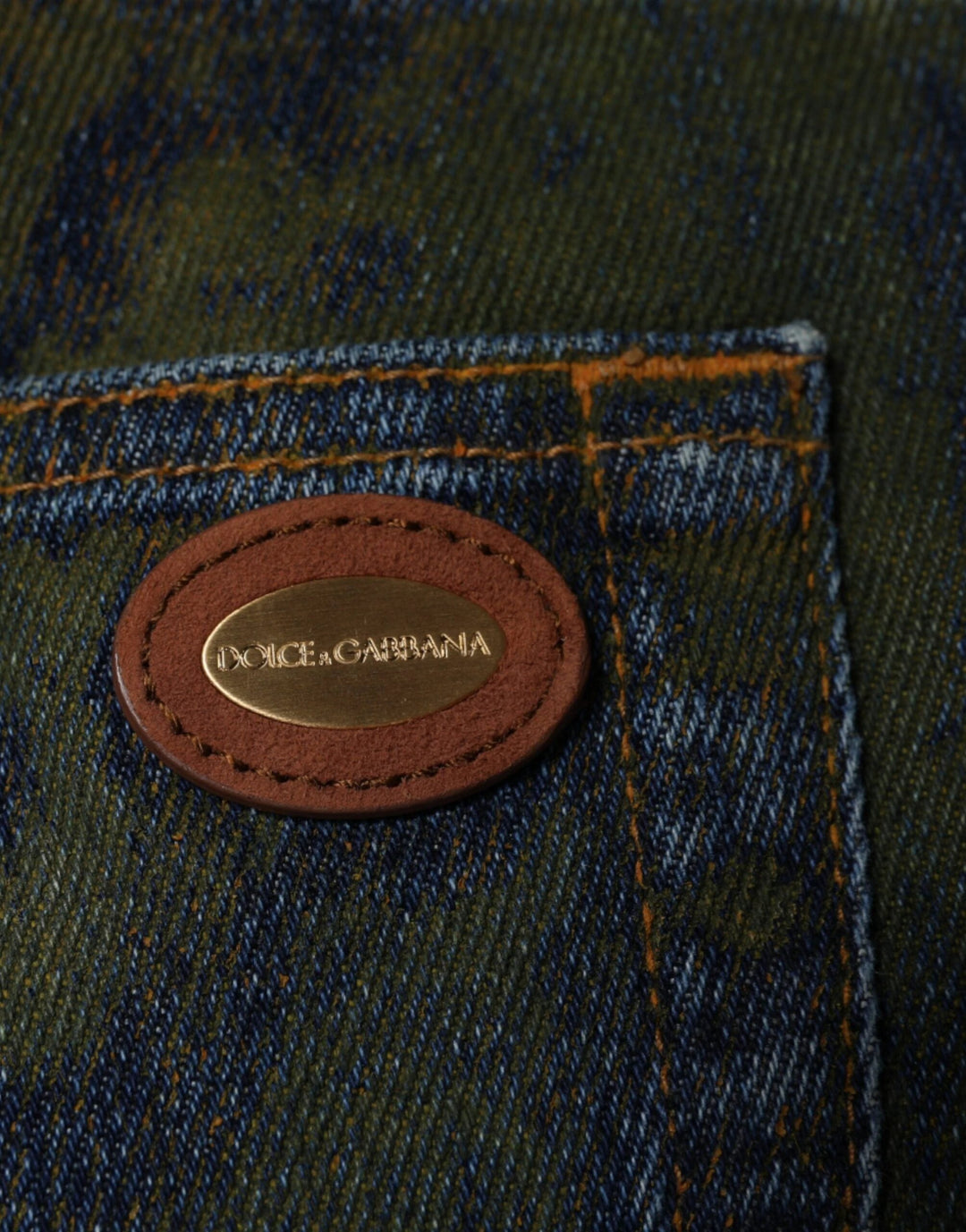 Dolce &amp; Gabbana Blue Cotton Dye Slim Fit Men Denim Jeans by Dolce &amp; Gabbana outlet now on sale
