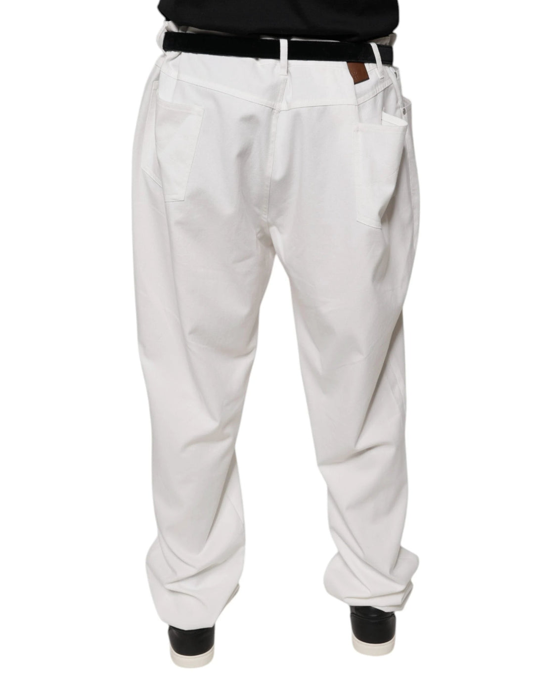 Brunello Cucinelli White Cotton Men Dress Tapered Pants by Brunello Cucinelli outlet now on sale
