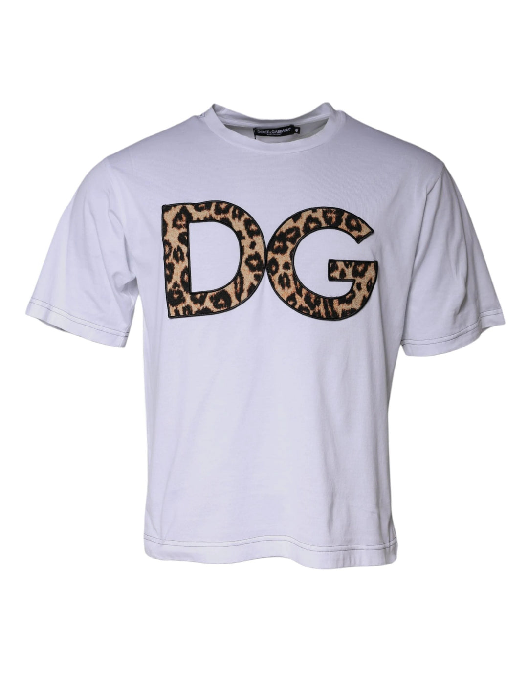Dolce &amp; Gabbana White DG Logo Cotton Shorts Sleeves T-shirt by Dolce &amp; Gabbana outlet now on sale