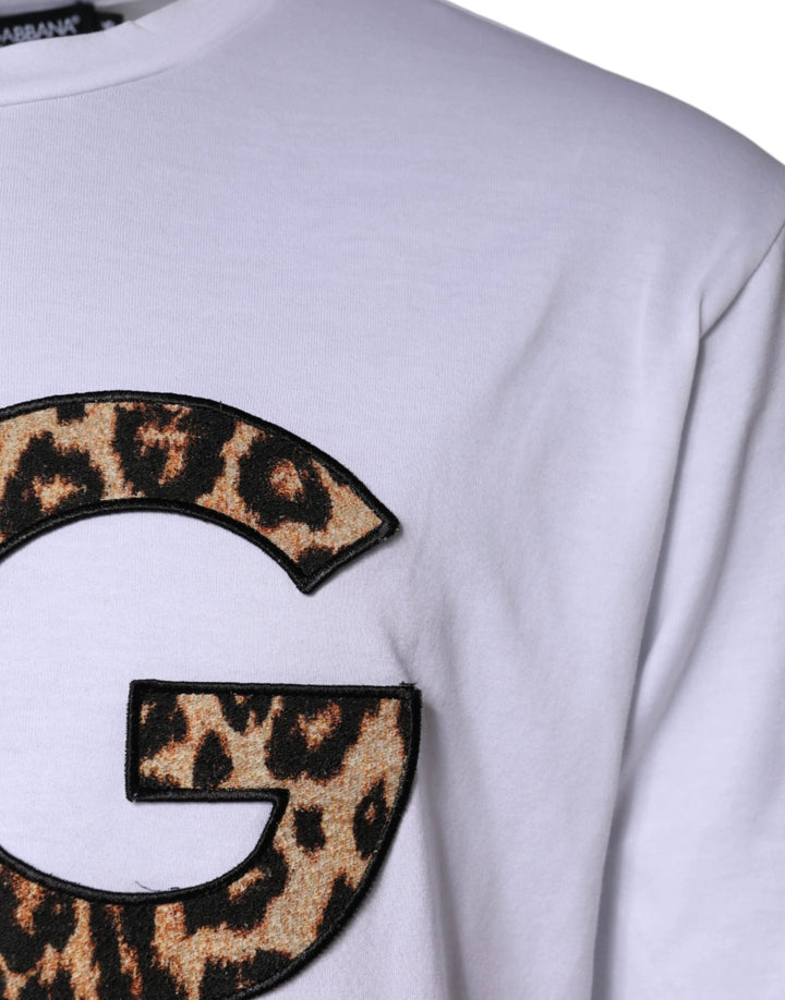 Dolce &amp; Gabbana White DG Logo Cotton Shorts Sleeves T-shirt by Dolce &amp; Gabbana outlet now on sale