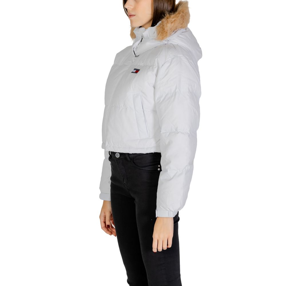 Tommy Hilfiger Jeans White Recycled Polyester Jackets & Coat