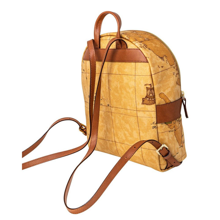 Alviero Martini Prima Classe Beige Leather Backpack