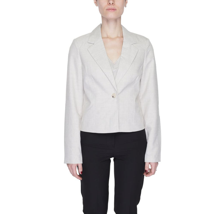 Vero Moda Gray Polyester Suits & Blazer