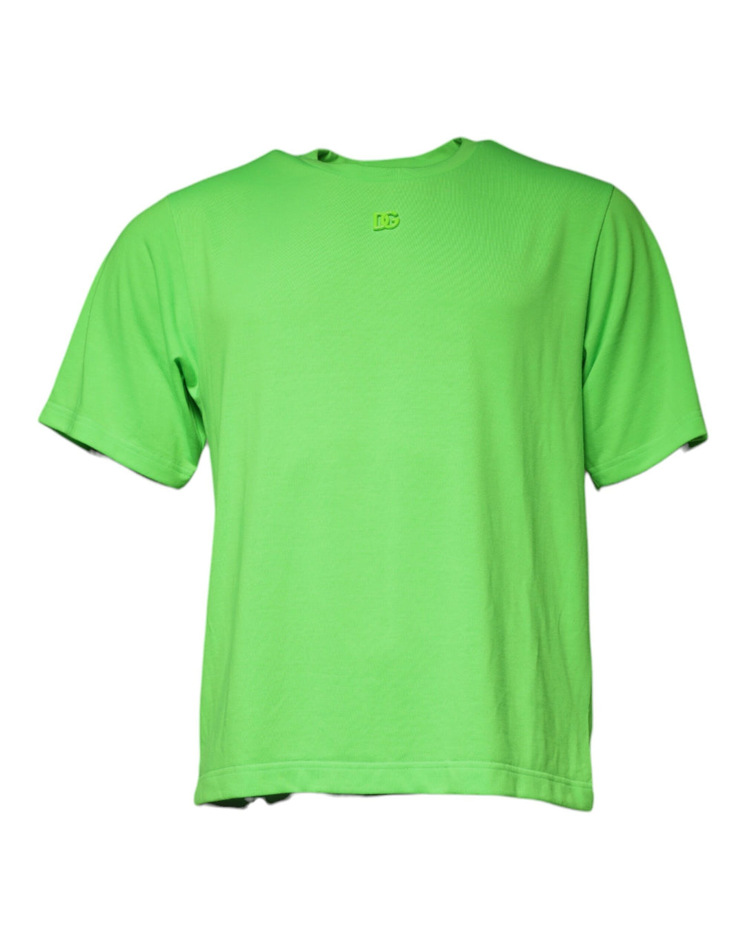 Dolce &amp; Gabbana Sample Sale Dolce &amp; Gabbana Green Logo Round Neck Short Sleeves T-shirt - | Designer outlet