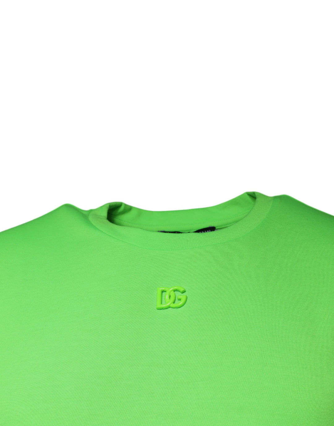 Dolce &amp; Gabbana Sample Sale Dolce &amp; Gabbana Green Logo Round Neck Short Sleeves T-shirt - | Designer outlet