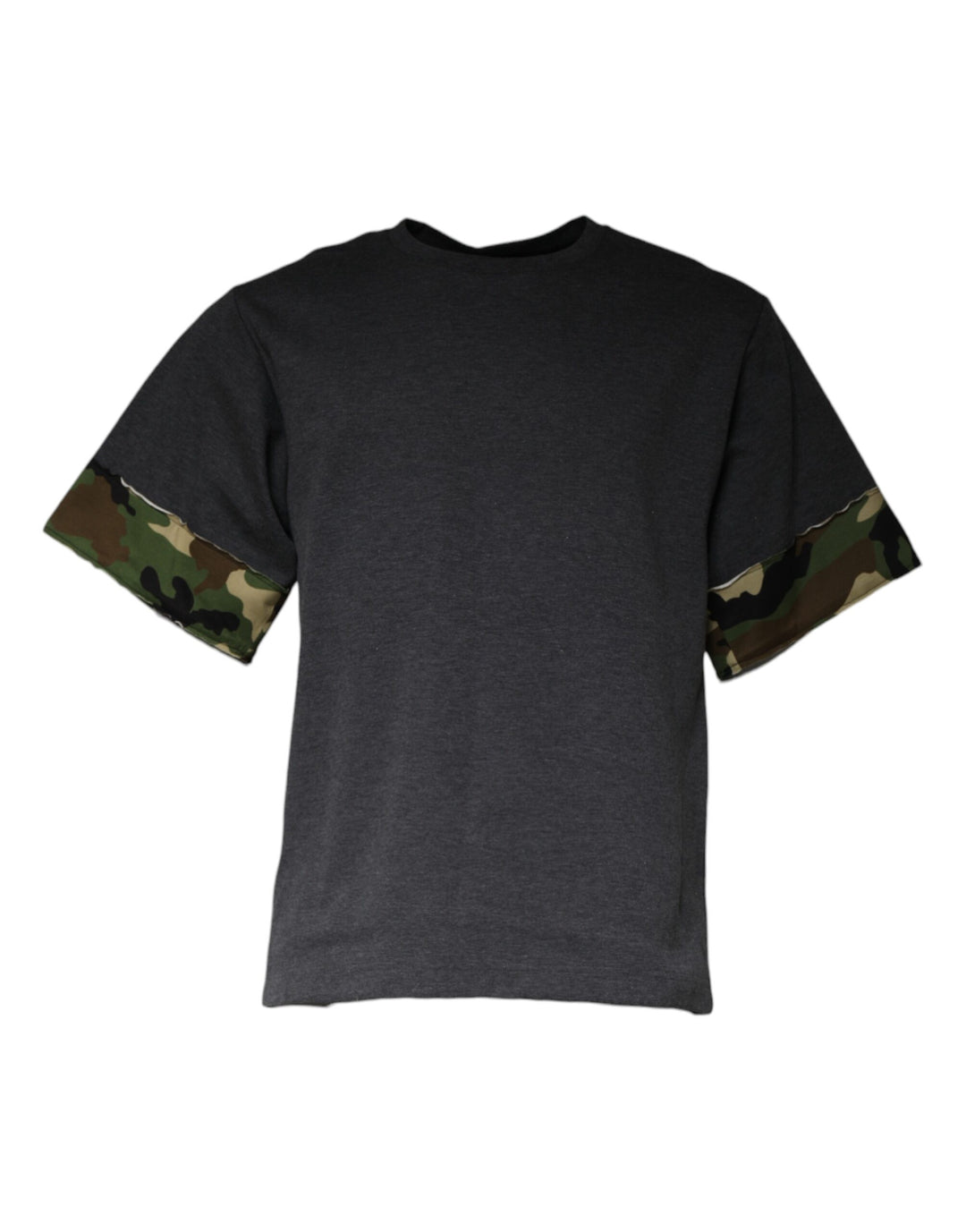 Dolce &amp; Gabbana Sample Sale Dolce &amp; Gabbana Dark Gray Camouflage Crew Neck T-shirt - | Designer outlet