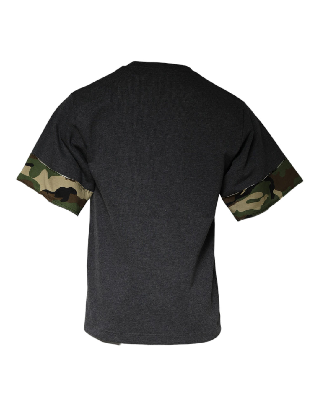 Dolce &amp; Gabbana Sample Sale Dolce &amp; Gabbana Dark Gray Camouflage Crew Neck T-shirt - | Designer outlet