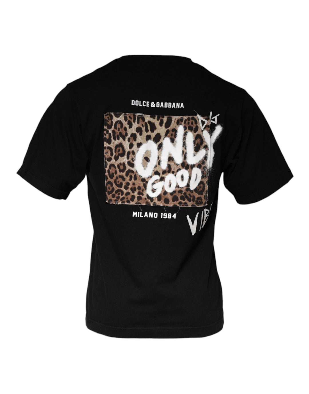 Dolce &amp; Gabbana Sample Sale Dolce &amp; Gabbana Black Amore Print Cotton Crew Neck T-shirt - | Designer outlet