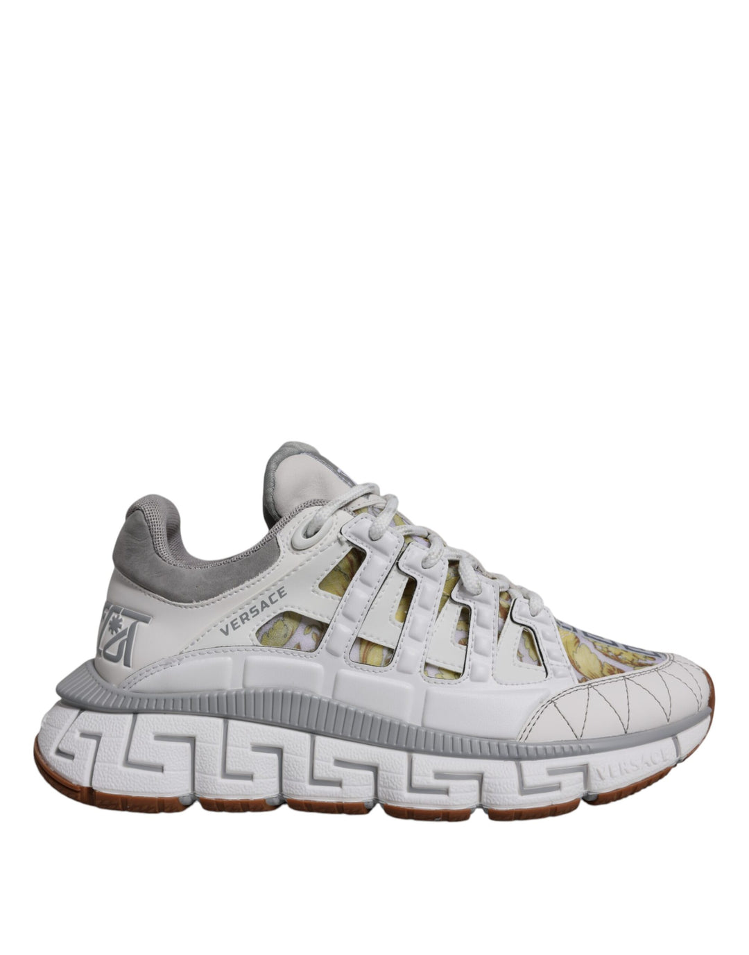 Versace Sample Sale Versace White Trigreca Barocco Print Low Top Sneakers Shoes - | Designer outlet