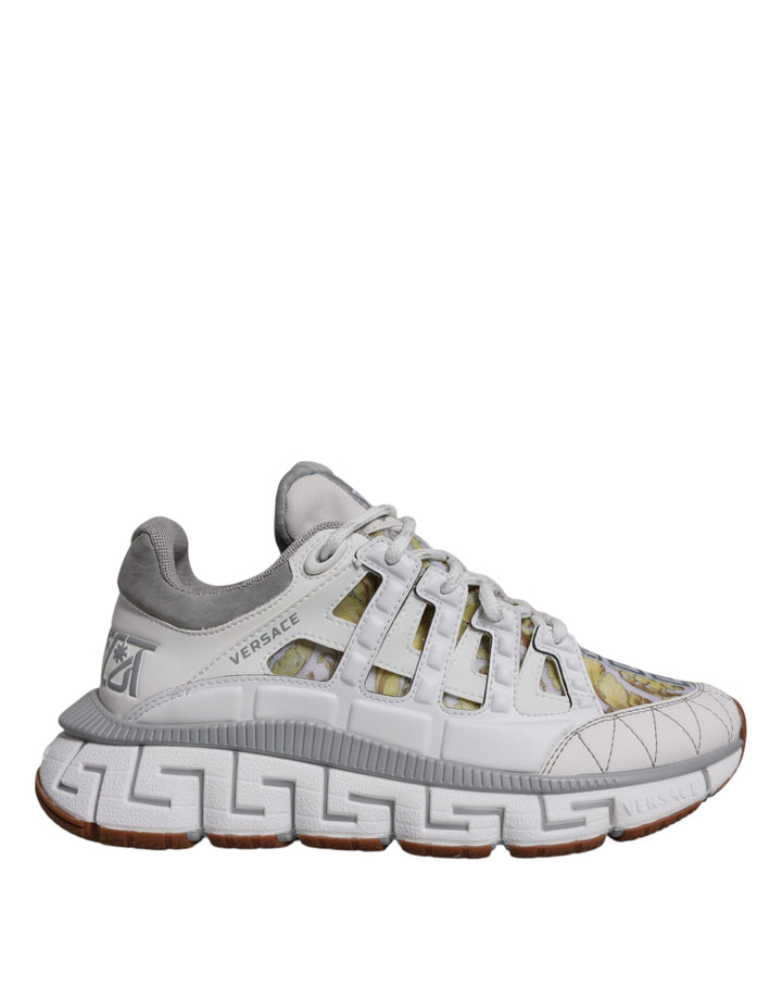 Versace Sample Sale Versace White Trigreca Barocco Print Low Top Sneakers Shoes - | Designer outlet