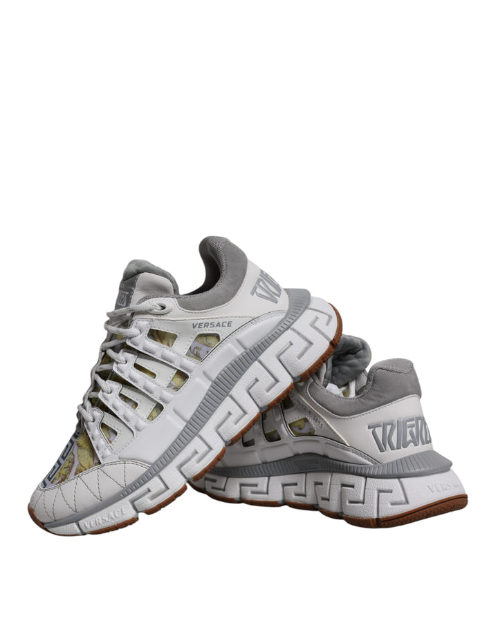 Versace Sample Sale Versace White Trigreca Barocco Print Low Top Sneakers Shoes - | Designer outlet