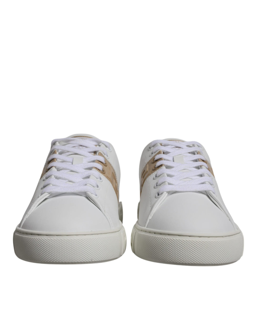 Versace Sample Sale Versace White Brown Greca Print TPU Low Top Men Sneakers Shoes - | Designer outlet