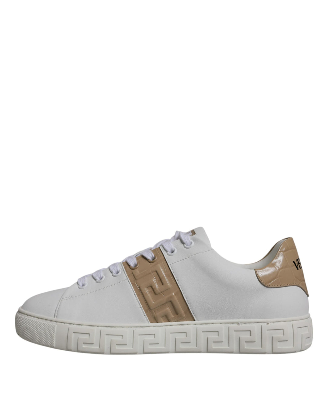 Versace Sample Sale Versace White Brown Greca Print TPU Low Top Men Sneakers Shoes - | Designer outlet