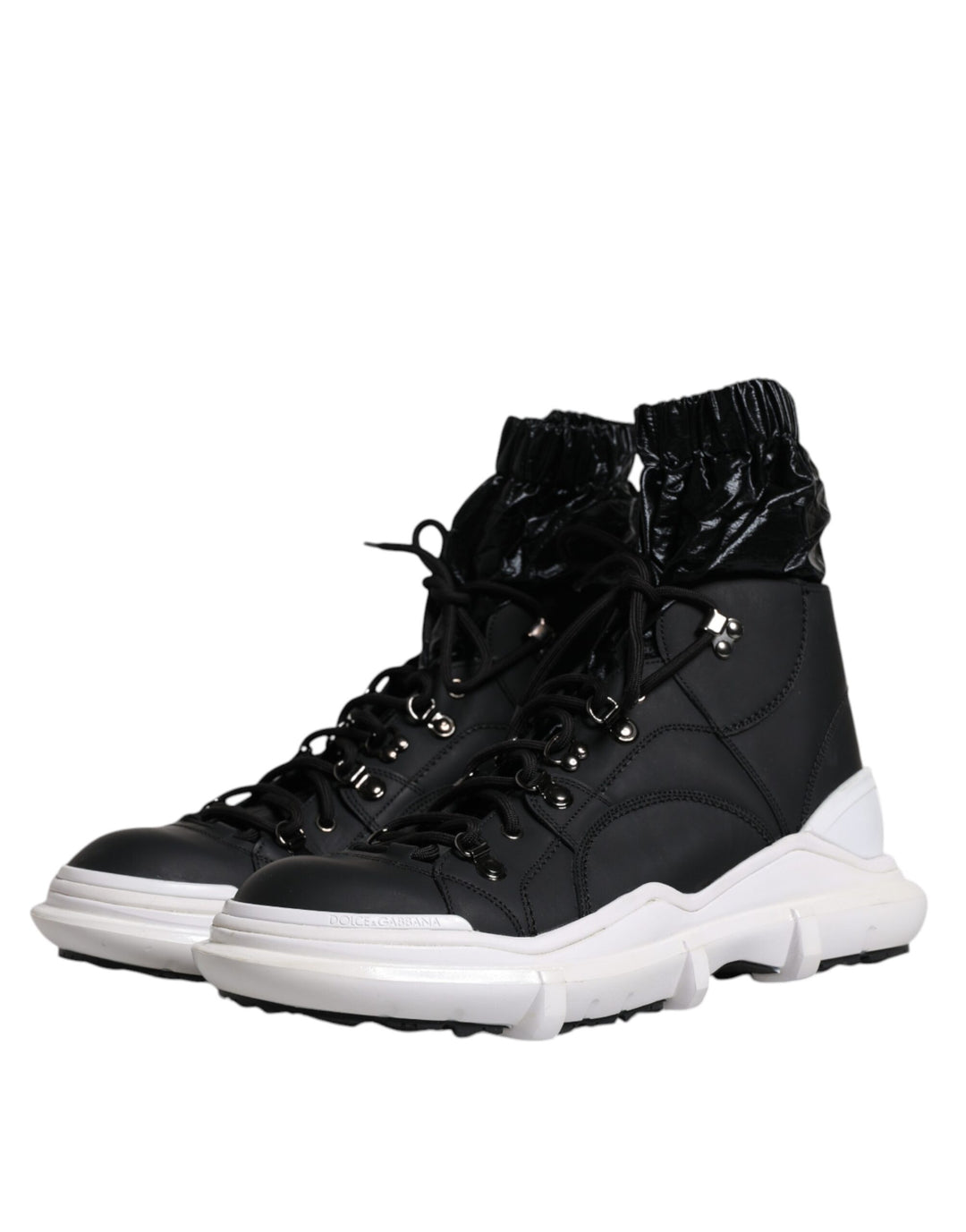 Dolce &amp; Gabbana Sample Sale Dolce &amp; Gabbana Black Nylon Galileo High Top Sneakers Shoes - | Designer outlet