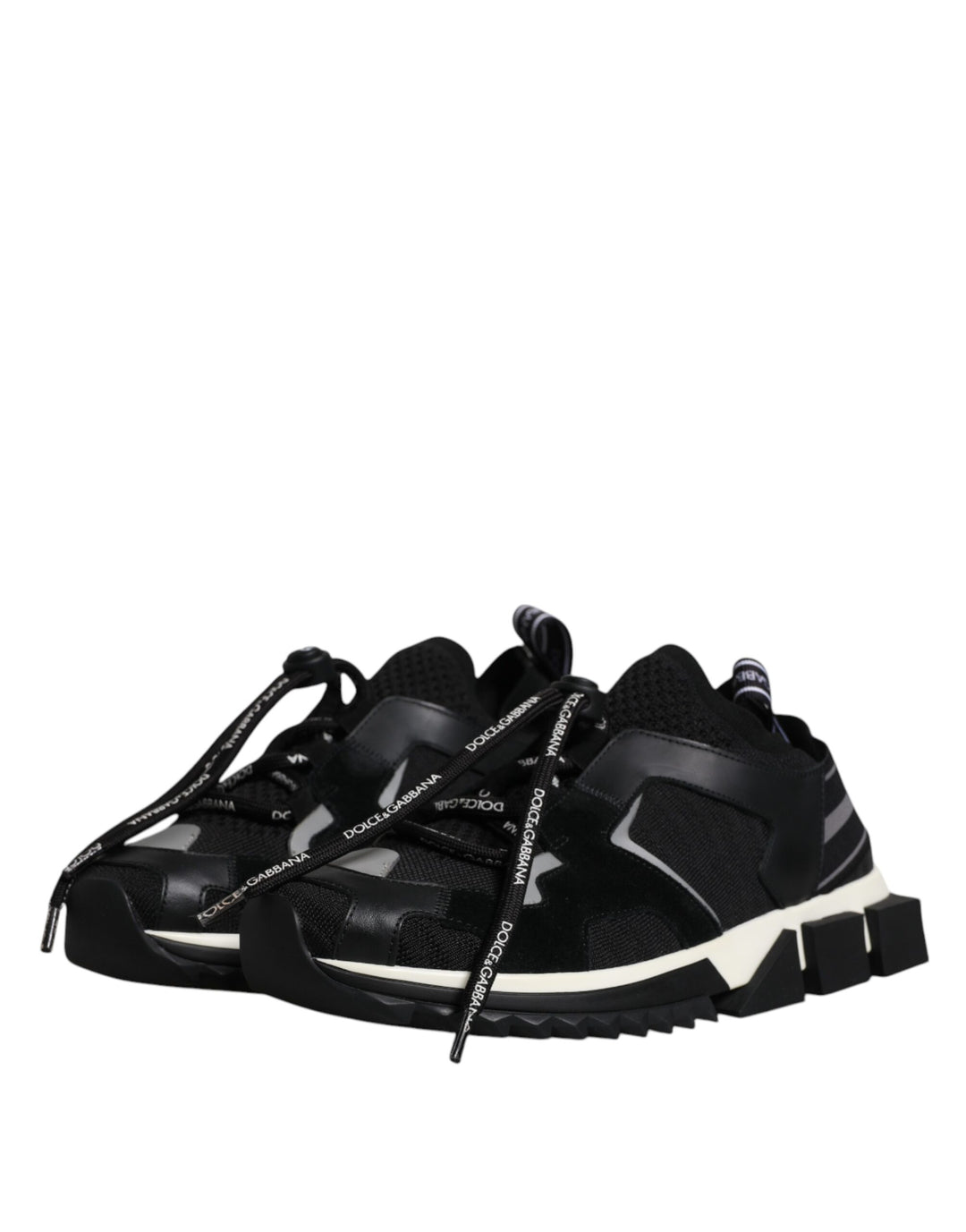 Dolce &amp; Gabbana Sample Sale Dolce &amp; Gabbana Black White Logo Sorrento Mens Sneakers Shoes - | Designer outlet