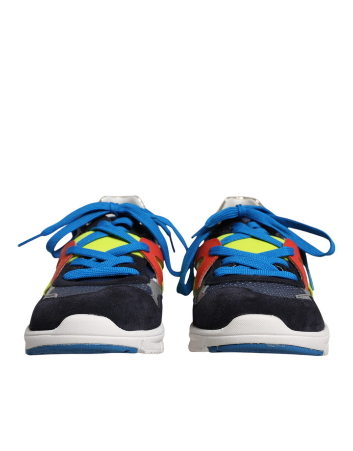 Dolce &amp; Gabbana Sample Sale Dolce &amp; Gabbana Multicolor Leather Suede Low Top Sneakers Shoes - | Designer outlet