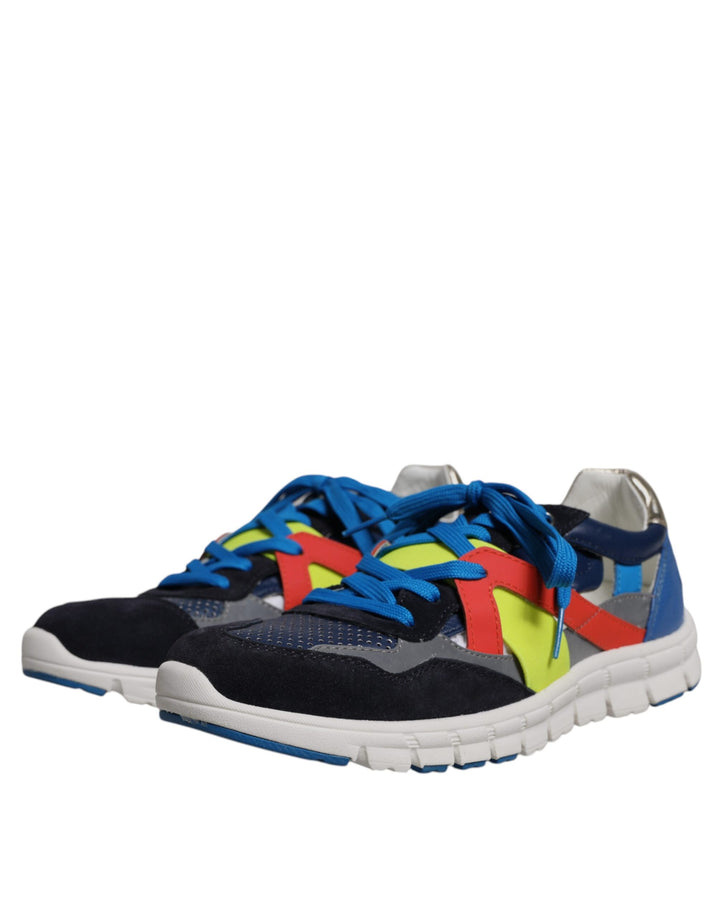 Dolce &amp; Gabbana Sample Sale Dolce &amp; Gabbana Multicolor Leather Suede Low Top Sneakers Shoes - | Designer outlet