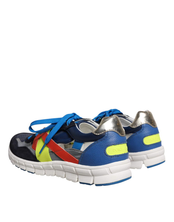 Dolce &amp; Gabbana Sample Sale Dolce &amp; Gabbana Multicolor Leather Suede Low Top Sneakers Shoes - | Designer outlet