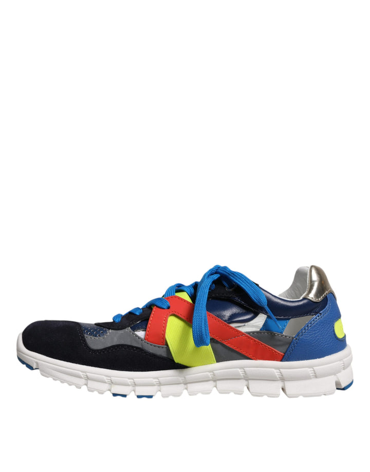 Dolce &amp; Gabbana Sample Sale Dolce &amp; Gabbana Multicolor Leather Suede Low Top Sneakers Shoes - | Designer outlet