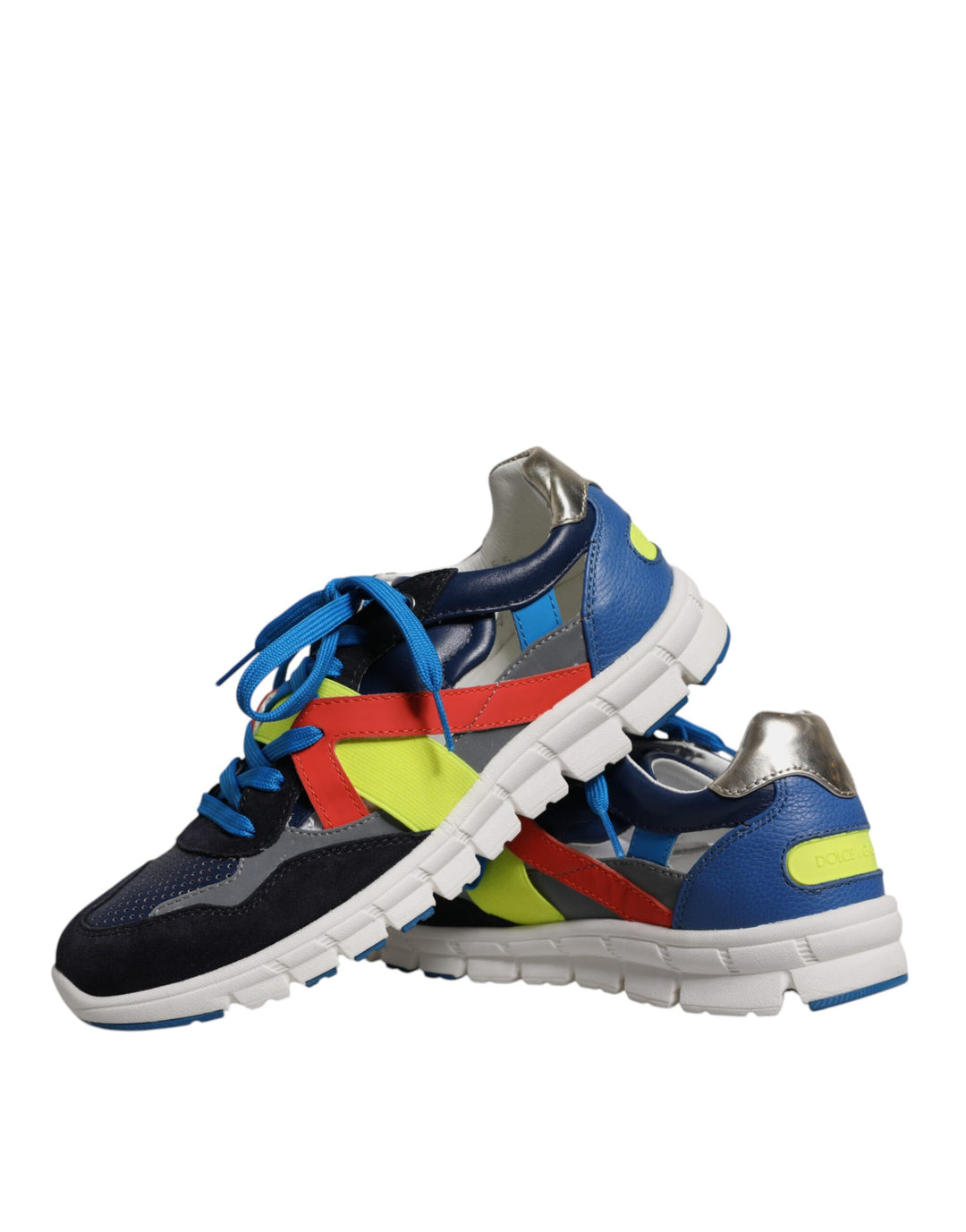 Dolce &amp; Gabbana Sample Sale Dolce &amp; Gabbana Multicolor Leather Suede Low Top Sneakers Shoes - | Designer outlet