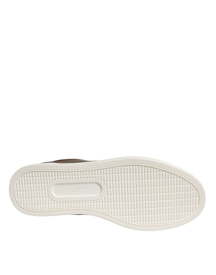 Dolce &amp; Gabbana Sample Sale Dolce &amp; Gabbana Gold Leather Logo London Men Sneaker Shoes - | Designer outlet