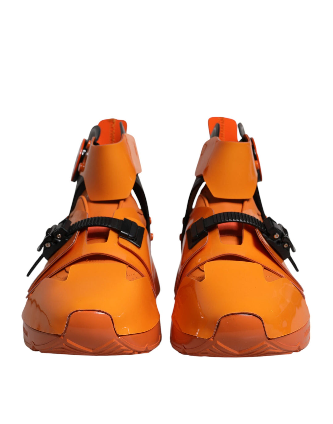 Dolce &amp; Gabbana Sample Sale Dolce &amp; Gabbana Orange Multi Panel Chunky High Top Sneakers Shoes - | Designer outlet