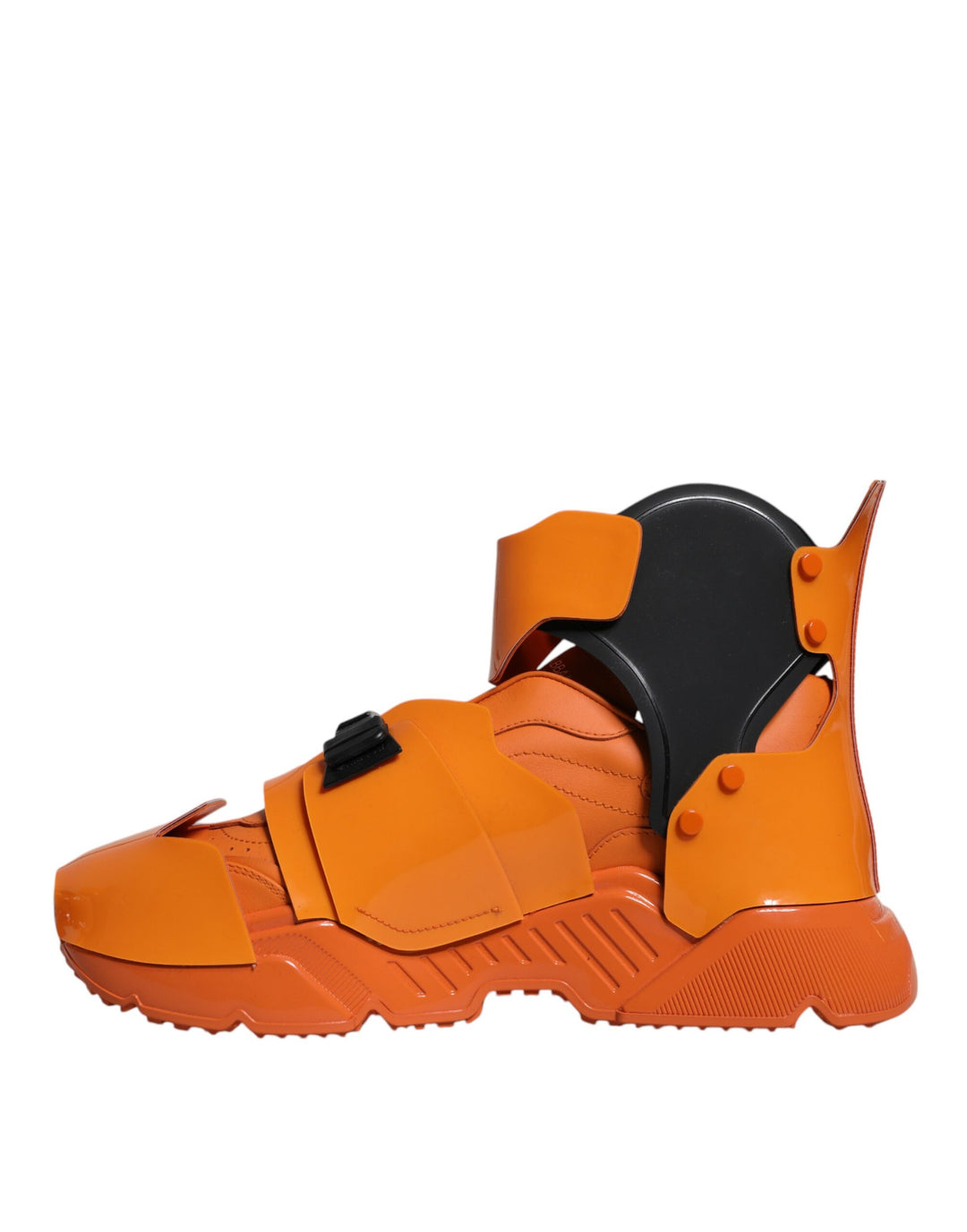 Dolce &amp; Gabbana Sample Sale Dolce &amp; Gabbana Orange Multi Panel Chunky High Top Sneakers Shoes - | Designer outlet