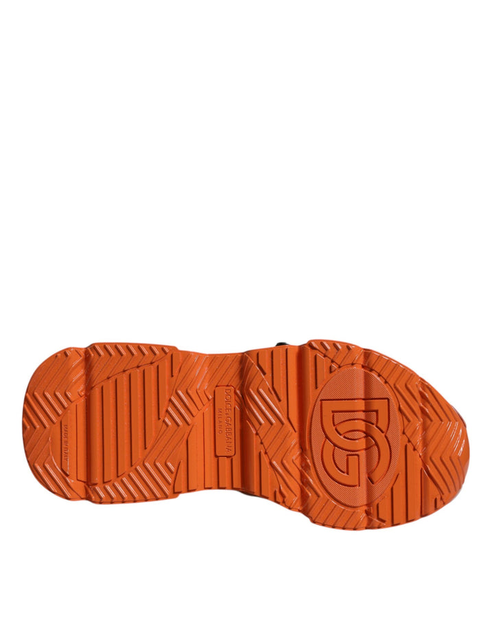 Dolce &amp; Gabbana Sample Sale Dolce &amp; Gabbana Orange Multi Panel Chunky High Top Sneakers Shoes - | Designer outlet