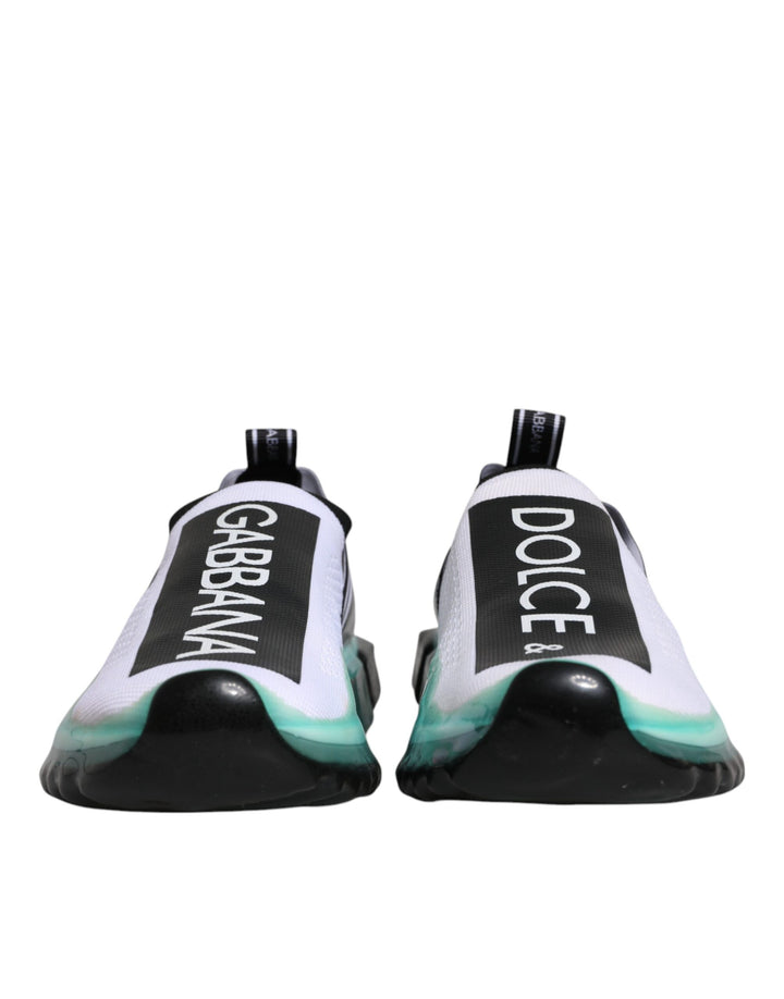 Dolce &amp; Gabbana Sample Sale Dolce &amp; Gabbana White Blue Sorrento Slip On Sneakers Shoes - | Designer outlet