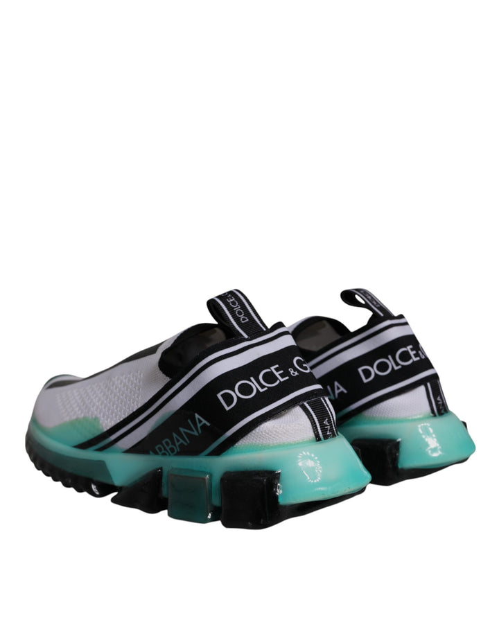 Dolce &amp; Gabbana Sample Sale Dolce &amp; Gabbana White Blue Sorrento Slip On Sneakers Shoes - | Designer outlet